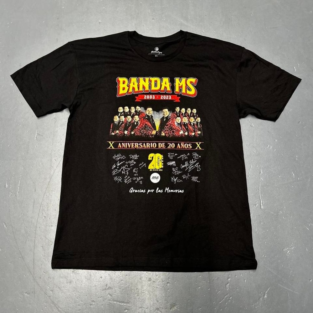 Banda MS corridos band farewell tour double sided graphic tee shirt tshirt